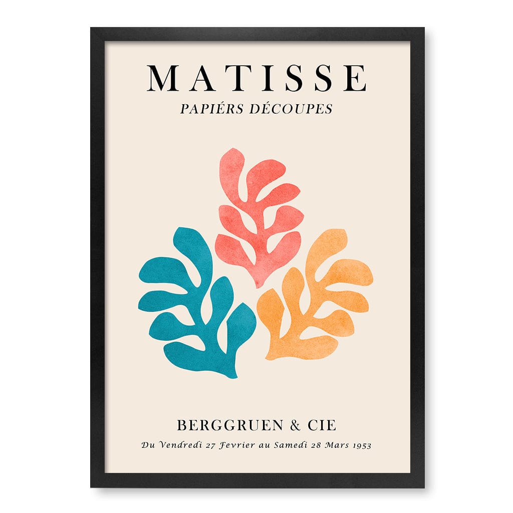 Matisse Floral 3 Modern Wall Art Print A4 (21 x 29.7cm) / Matte Black Frame / No Border from our Australian Made Framed Wall Art, Prints & Posters collection by Profile Products (Australia) Pty Ltd