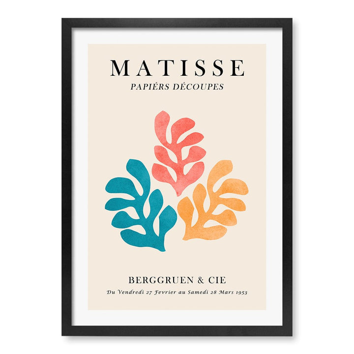 Matisse Floral 3 Modern Wall Art Print A4 (21 x 29.7cm) / Matte Black Frame / White Border from our Australian Made Framed Wall Art, Prints & Posters collection by Profile Products (Australia) Pty Ltd