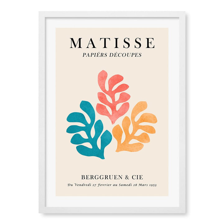 Matisse Floral 3 Modern Wall Art Print A4 (21 x 29.7cm) / Matte White Frame / White Border from our Australian Made Framed Wall Art, Prints & Posters collection by Profile Products (Australia) Pty Ltd