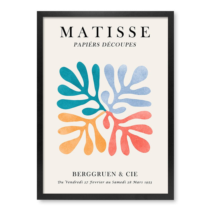 Matisse Floral 4 Modern Wall Art Print A4 (21 x 29.7cm) / Matte Black Frame / No Border from our Australian Made Framed Wall Art, Prints & Posters collection by Profile Products (Australia) Pty Ltd