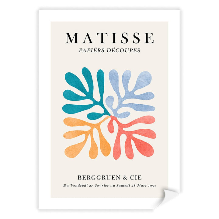 Matisse Floral 4 Modern Wall Art Print A4 (21 x 29.7cm) / Print Only / White Border from our Australian Made Framed Wall Art, Prints & Posters collection by Profile Products (Australia) Pty Ltd
