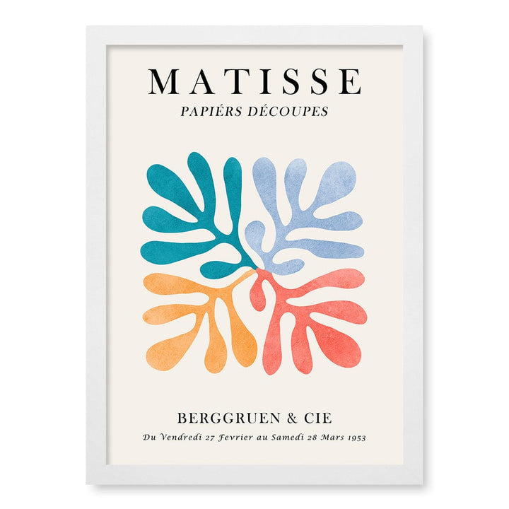 Matisse Floral 4 Wall Art Print A3 (29.7 x 42cm) / Matte White Frame / No Border from our Australian Made Wall Art collection by Profile Australia