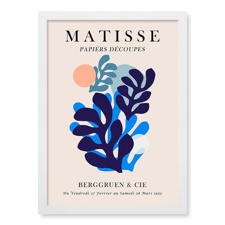 Matisse Floral 5 Wall Art Print A3 (29.7 x 42cm) / Matte White Frame / No Border from our Australian Made Wall Art collection by Profile Australia