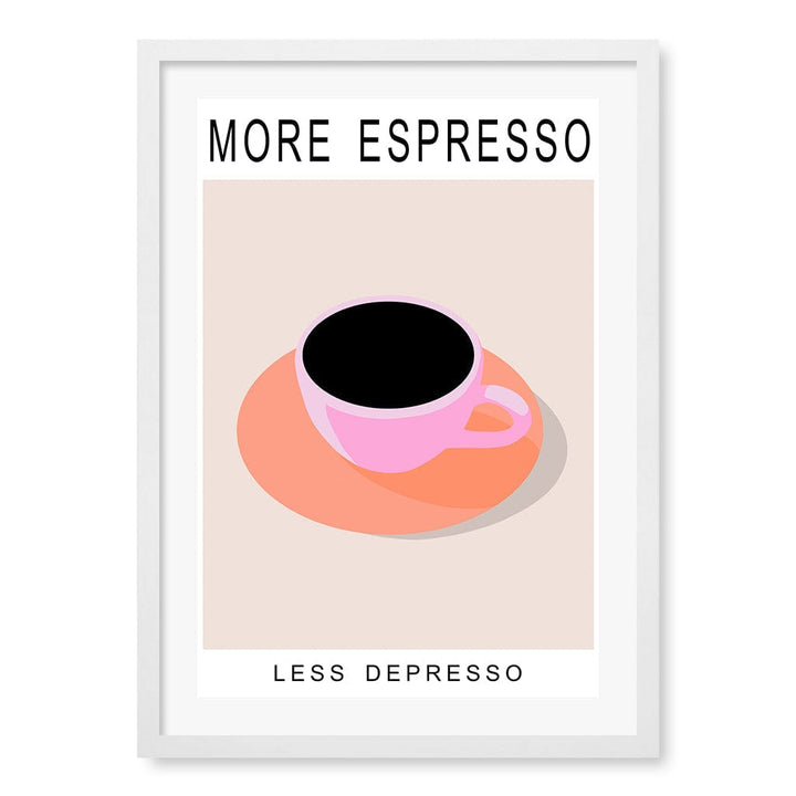 More Espresso Modern Wall Art Print A4 (21 x 29.7cm) / Matte White Frame / White Border from our Australian Made Framed Wall Art, Prints & Posters collection by Profile Products (Australia) Pty Ltd