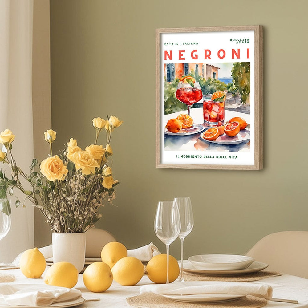 Negroni Cocktail Wall Art Print from our Australian Made Framed Wall Art, Prints & Posters collection by Profile Products (Australia) Pty Ltd