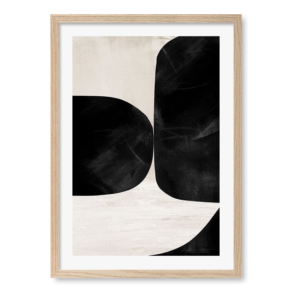 Night No2 Abstract Wall Art Print by Dan Hobday A4 (21 x 29.7cm) / Natural Oak Frame / White Border from our Australian Made Framed Wall Art, Prints & Posters collection by Profile Products (Australia) Pty Ltd