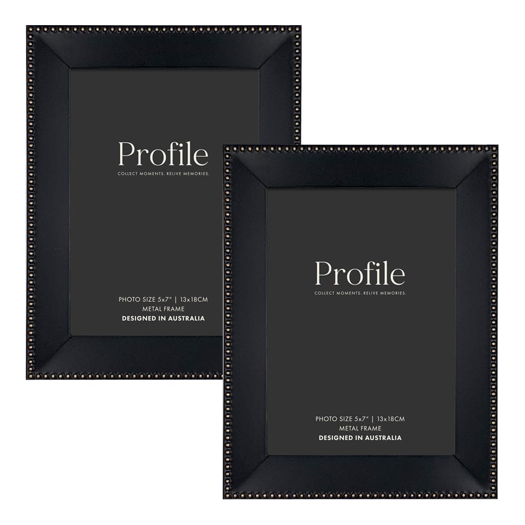 Noble Black Metal Frame Value Pack 5x7 (2 pack bundle) from our Metal Photo Frames collection by Profile Products (Australia) Pty Ltd