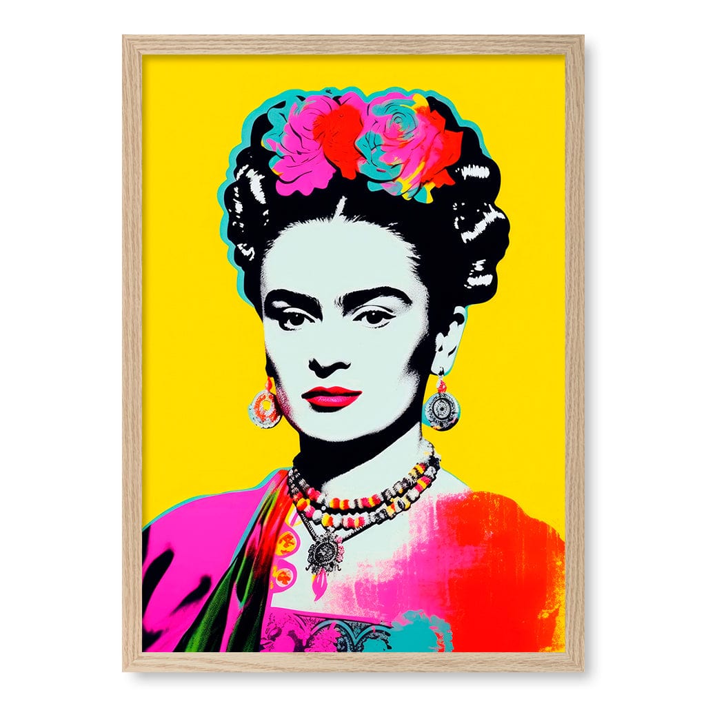 Oh Frids No 2 Modern Wall Art Print A4 (21 x 29.7cm) / Natural Oak Frame / No Border from our Australian Made Framed Wall Art, Prints & Posters collection by Profile Products (Australia) Pty Ltd