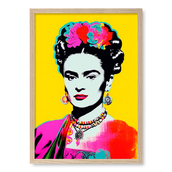 Oh Frids No 2 Modern Wall Art Print A4 (21 x 29.7cm) / Natural Oak Frame / No Border from our Australian Made Framed Wall Art, Prints & Posters collection by Profile Products (Australia) Pty Ltd