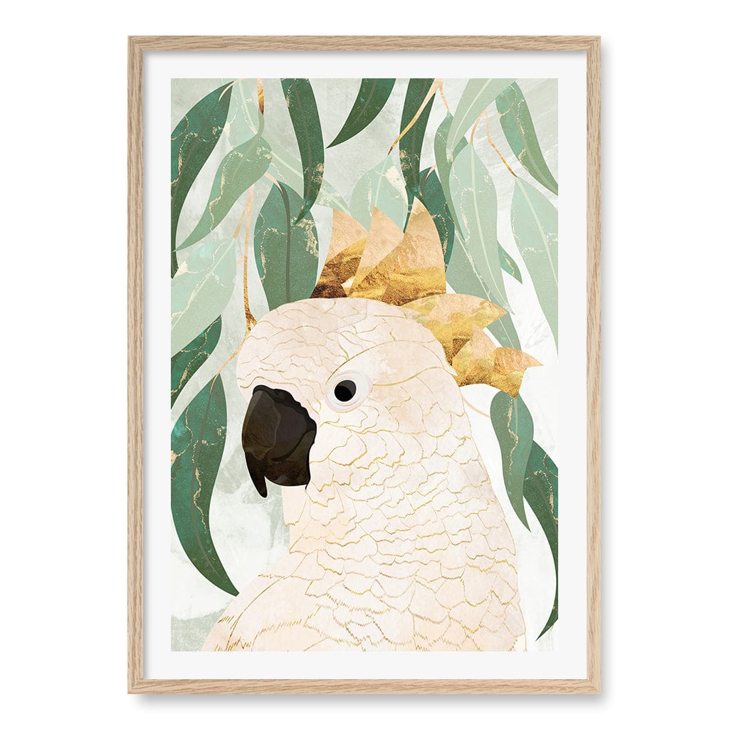 Opera House Cockatoo Wall Art Print A1 (59.4 x 84.1cm) / Natural Oak Frame / White Border from our Australian Made Framed Wall Art, Prints & Posters collection by Profile Products (Australia) Pty Ltd