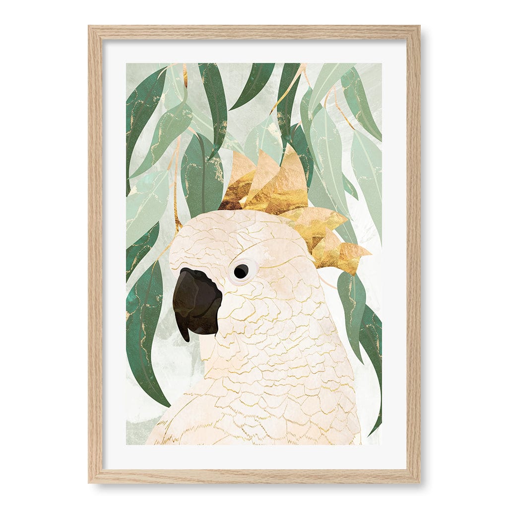 Opera House Cockatoo Wall Art Print A2 (42 x 59.4cm) / Natural Oak Frame / White Border from our Australian Made Framed Wall Art, Prints & Posters collection by Profile Products (Australia) Pty Ltd