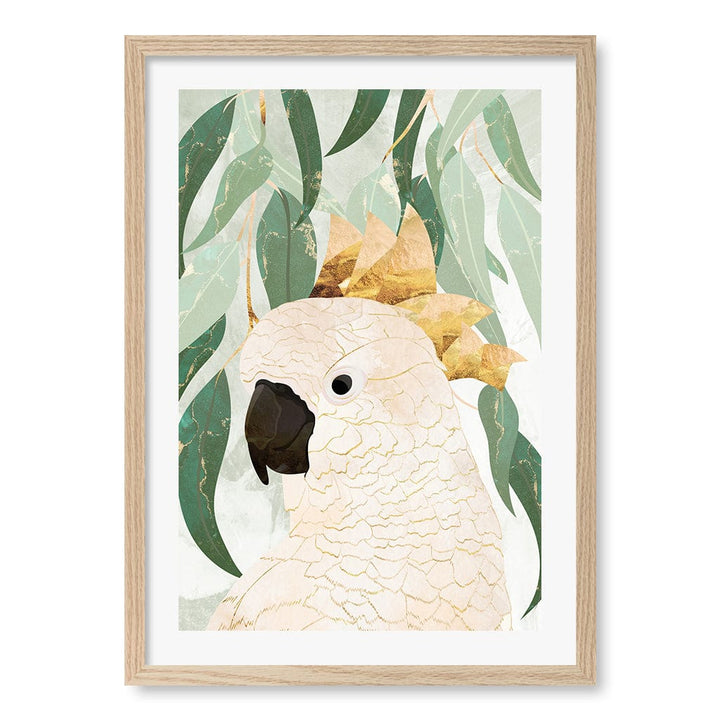 Opera House Cockatoo Wall Art Print A2 (42 x 59.4cm) / Natural Oak Frame / White Border from our Australian Made Framed Wall Art, Prints & Posters collection by Profile Products (Australia) Pty Ltd