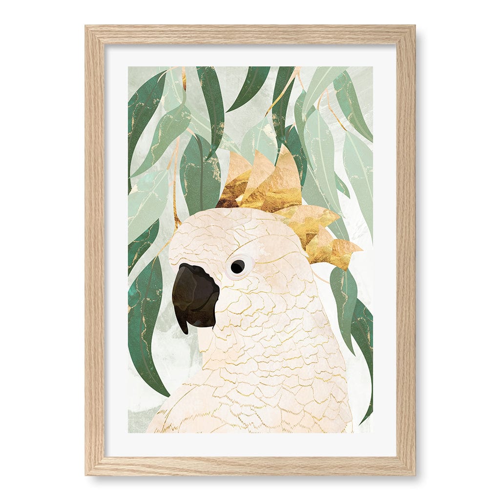 Opera House Cockatoo Wall Art Print A3 (29.7 x 42cm) / Natural Oak Frame / White Border from our Australian Made Framed Wall Art, Prints & Posters collection by Profile Products (Australia) Pty Ltd