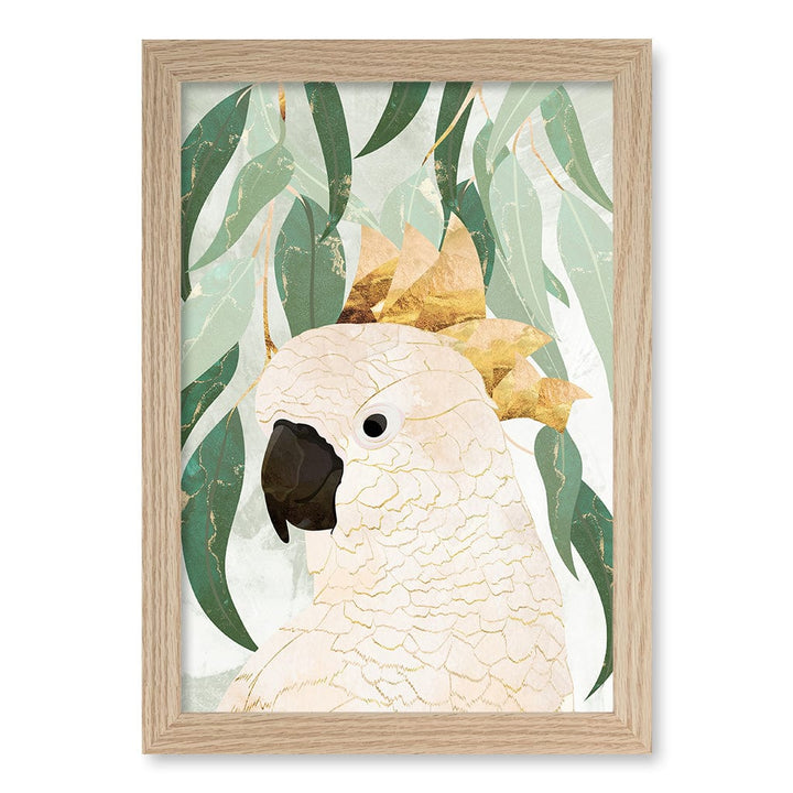 Opera House Cockatoo Wall Art Print A4 (21 x 29.7cm) / Natural Oak Frame / No Border from our Australian Made Framed Wall Art, Prints & Posters collection by Profile Products (Australia) Pty Ltd