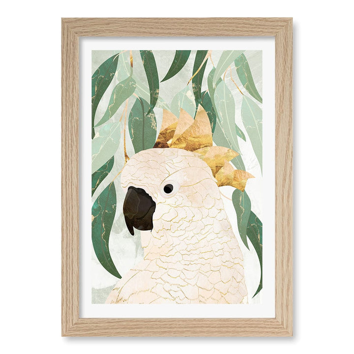 Opera House Cockatoo Wall Art Print A4 (21 x 29.7cm) / Natural Oak Frame / White Border from our Australian Made Framed Wall Art, Prints & Posters collection by Profile Products (Australia) Pty Ltd