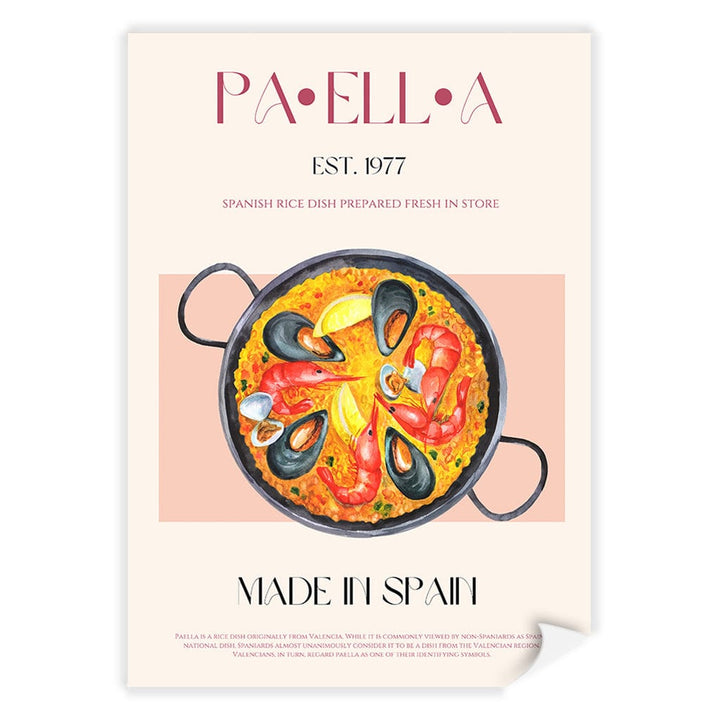 Paella Delight Modern Wall Art Print A4 (21 x 29.7cm) / Print Only / No Border from our Australian Made Framed Wall Art, Prints & Posters collection by Profile Products (Australia) Pty Ltd