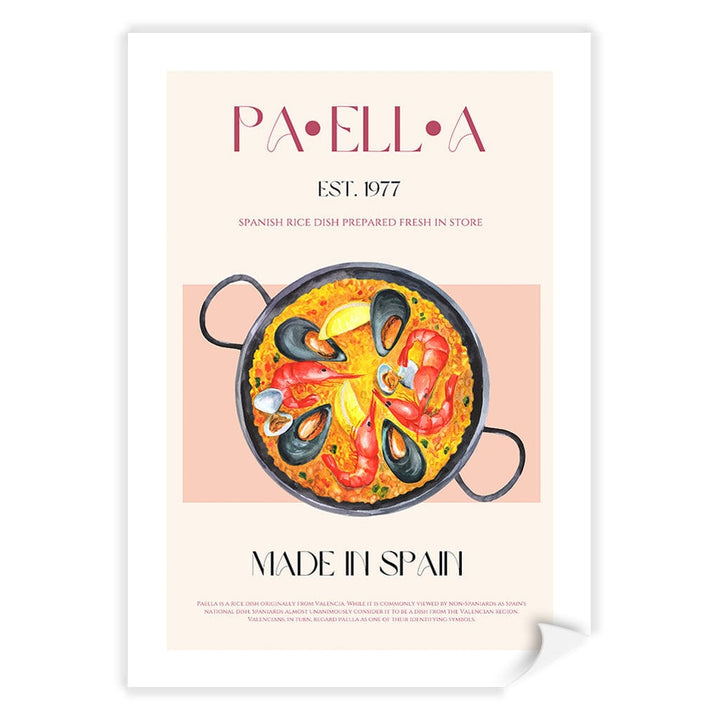 Paella Delight Modern Wall Art Print A4 (21 x 29.7cm) / Print Only / White Border from our Australian Made Framed Wall Art, Prints & Posters collection by Profile Products (Australia) Pty Ltd