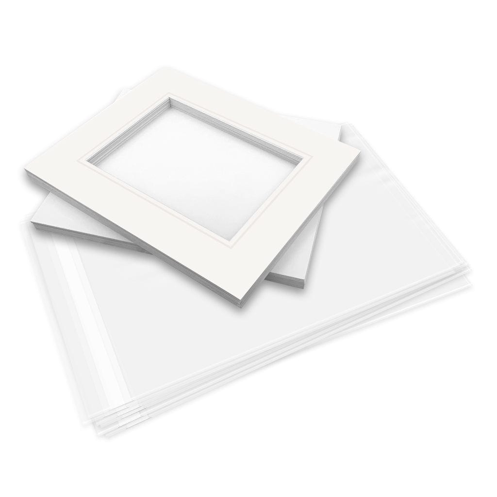 Photo Mat Board Kit - Ice White Double Mat (10 Pack) from our Mat Boards collection by Profile Products (Australia) Pty Ltd