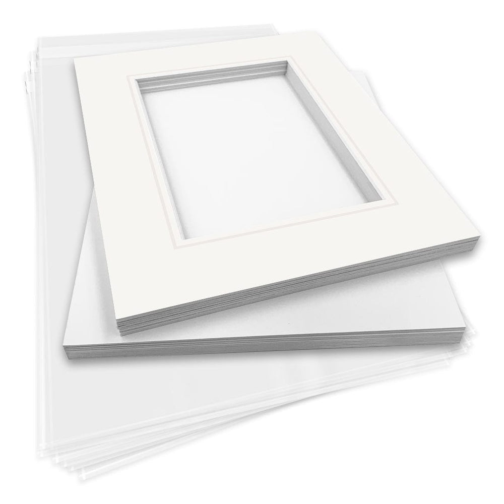 Photo Mat Board Kit - Ice White Double Mat (10 Pack) from our Mat Boards collection by Profile Products (Australia) Pty Ltd