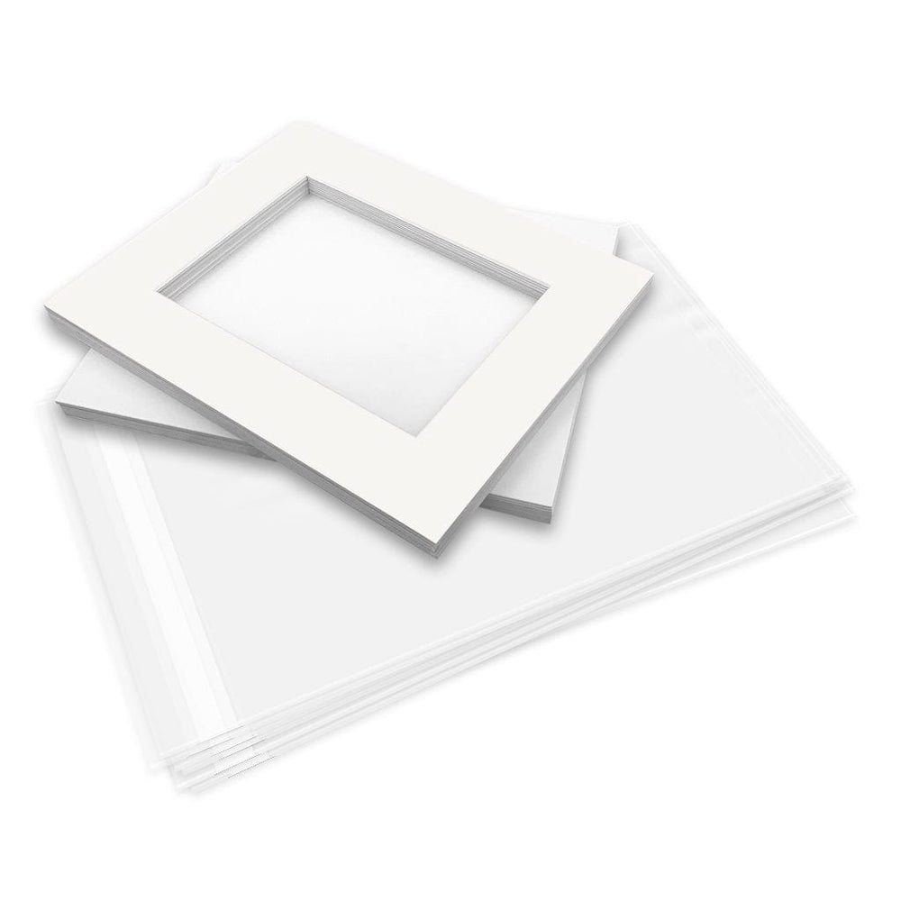 Photo Mat Board Kits - Ice White - Custom Window Size (10 pack) from our Mat Boards collection by Profile Products (Australia) Pty Ltd