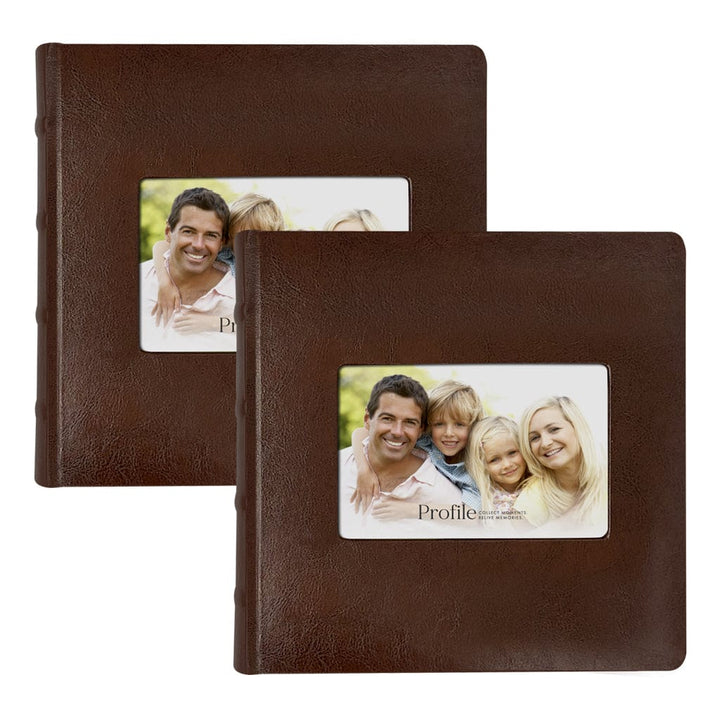 Prestige Leather Brown Slip-In Photo Album Bundle – 200 Photos (2 Pack) from our Photo Albums collection by Profile Products (Australia) Pty Ltd