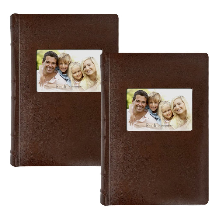 Prestige Leather Brown Slip-In Photo Album Bundle – 300 Photos (2 Pack) from our Photo Albums collection by Profile Products (Australia) Pty Ltd