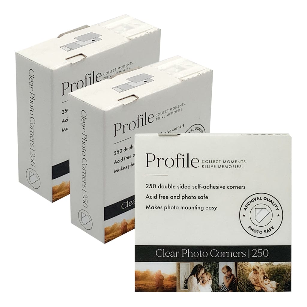 Profile Archival Photo Corner Stickers 250pk (Bulk 3 Pack Bundle) from our Photo Mounting Accessories collection by Profile Products (Australia) Pty Ltd