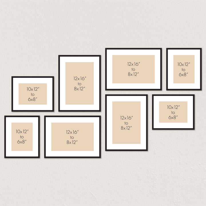 Profile Balanced Gallery Photo Wall Frame Set - 8 Frames from our Australian Made Picture Frames collection by Profile Products (Australia) Pty Ltd