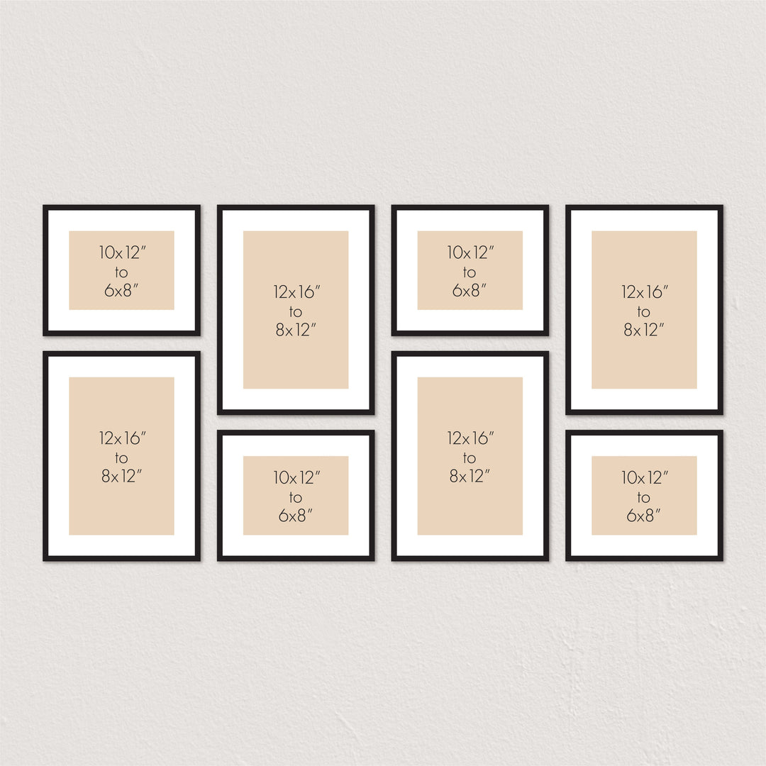 Profile Balanced Gallery Photo Wall Frame Set - 8 Frames from our Australian Made Picture Frames collection by Profile Products (Australia) Pty Ltd