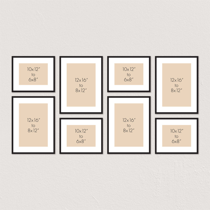 Profile Balanced Gallery Photo Wall Frame Set - 8 Frames from our Australian Made Picture Frames collection by Profile Products (Australia) Pty Ltd