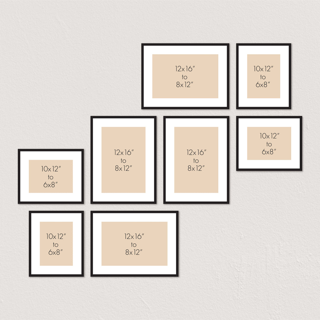 Profile Balanced Gallery Photo Wall Frame Set - 8 Frames from our Australian Made Picture Frames collection by Profile Products (Australia) Pty Ltd
