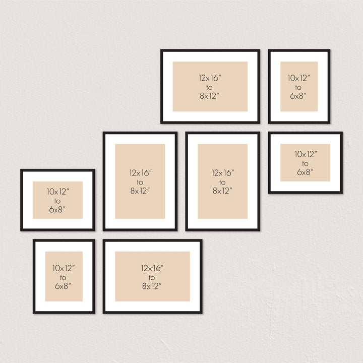 Profile Balanced Gallery Photo Wall Frame Set - 8 Frames from our Australian Made Picture Frames collection by Profile Products (Australia) Pty Ltd