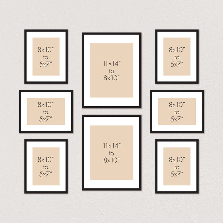 Profile Centered Gallery Photo Wall Frame Set - 8 Frames from our Australian Made Gallery Photo Wall Frame Sets collection by Profile Products (Australia) Pty Ltd