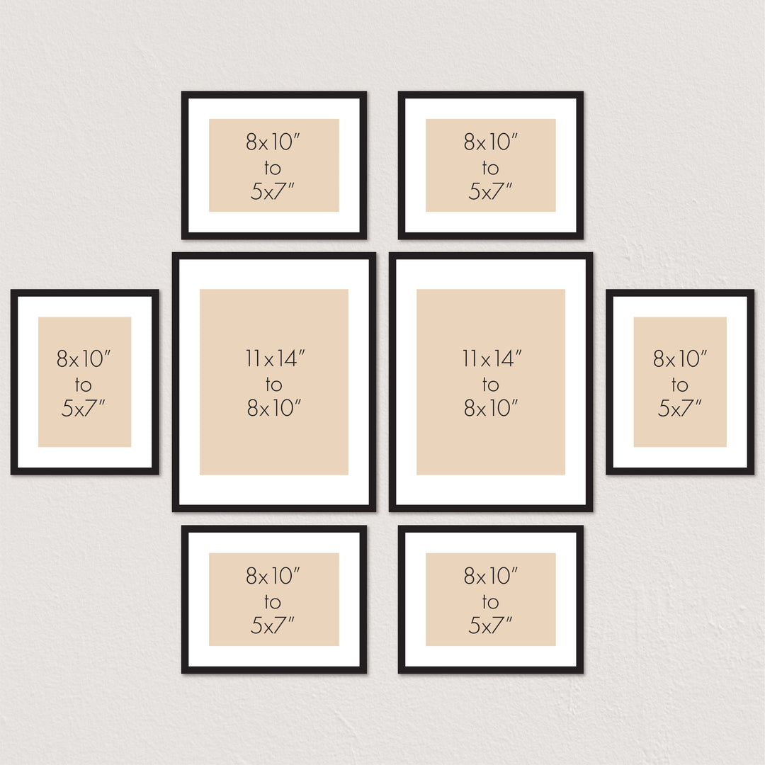 Profile Centered Gallery Photo Wall Frame Set - 8 Frames from our Australian Made Gallery Photo Wall Frame Sets collection by Profile Products (Australia) Pty Ltd