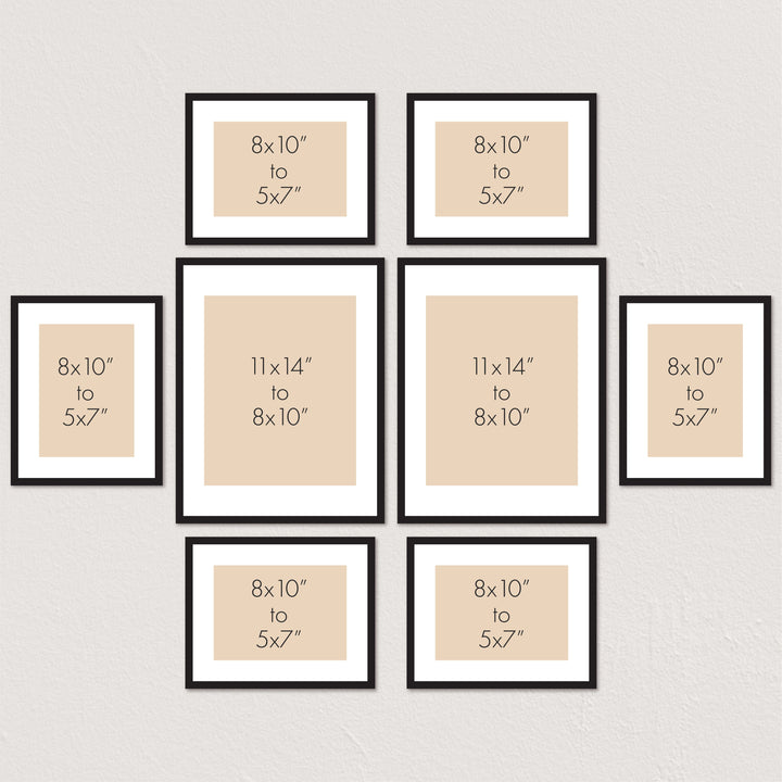 Profile Centered Gallery Photo Wall Frame Set - 8 Frames from our Australian Made Gallery Photo Wall Frame Sets collection by Profile Products (Australia) Pty Ltd