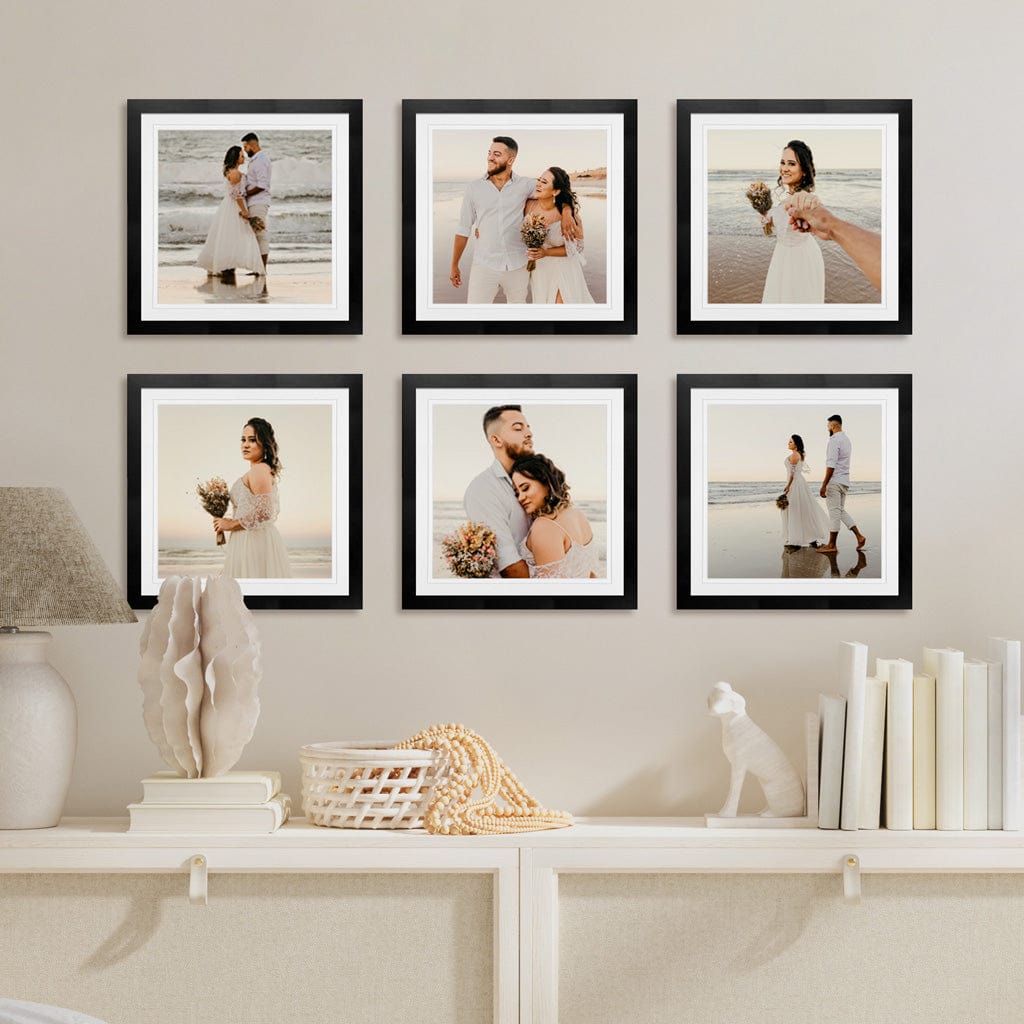 Profile Storyline Six Gallery Photo Wall Frames - 6 Frames Black Gallery Wall Frame Set L from our Australian Made Gallery Photo Wall Frame Sets collection by Profile Products (Australia) Pty Ltd