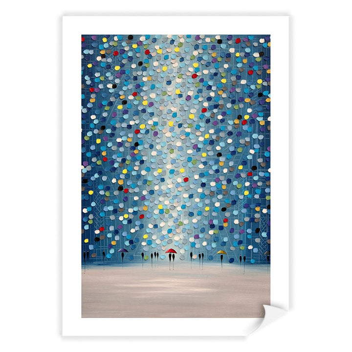 Raindrop Confetti Modern Wall Art Print A4 (21 x 29.7cm) / Print Only / White Border from our Australian Made Framed Wall Art, Prints & Posters collection by Profile Products (Australia) Pty Ltd
