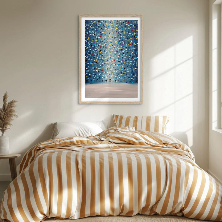 Raindrop Confetti Modern Wall Art Print from our Australian Made Framed Wall Art, Prints & Posters collection by Profile Products (Australia) Pty Ltd