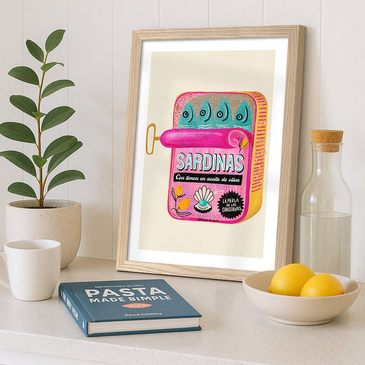 Sardines Tin Can Modern Wall Art Print by Baroo Bloom from our Australian Made Framed Wall Art, Prints & Posters collection by Profile Products (Australia) Pty Ltd
