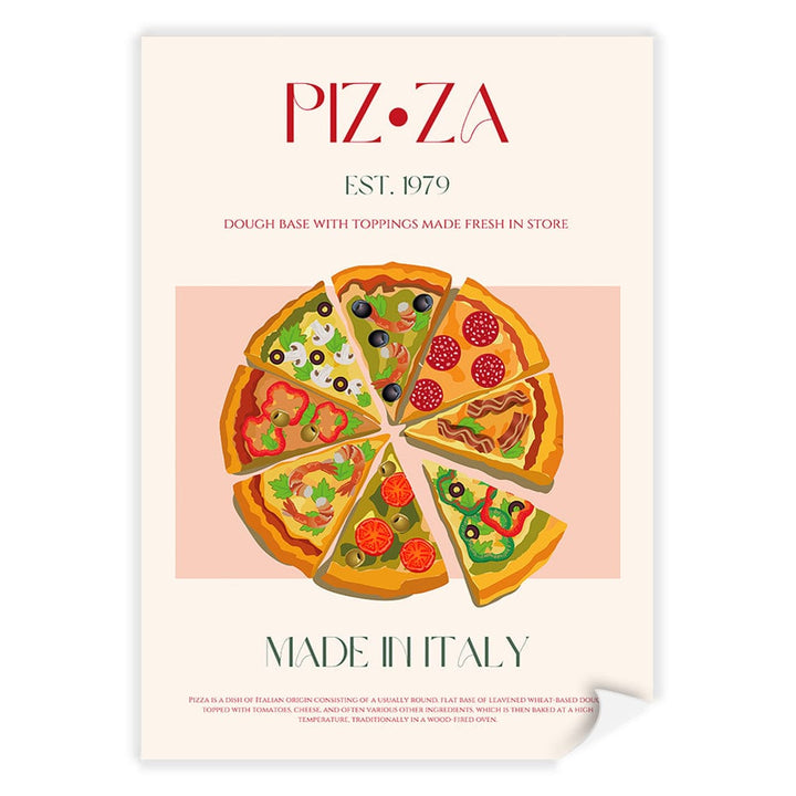 Slices Of Italy Modern Wall Art Print A4 (21 x 29.7cm) / Print Only / No Border from our Australian Made Framed Wall Art, Prints & Posters collection by Profile Products (Australia) Pty Ltd