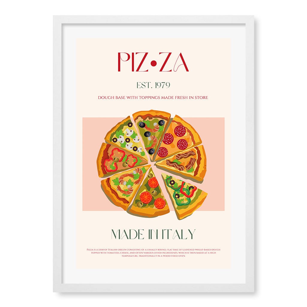 Slices Of Italy Wall Art Print A2 (42 x 59.4cm) / Matte White Frame / White Border from our Australian Made Wall Art collection by Profile Australia