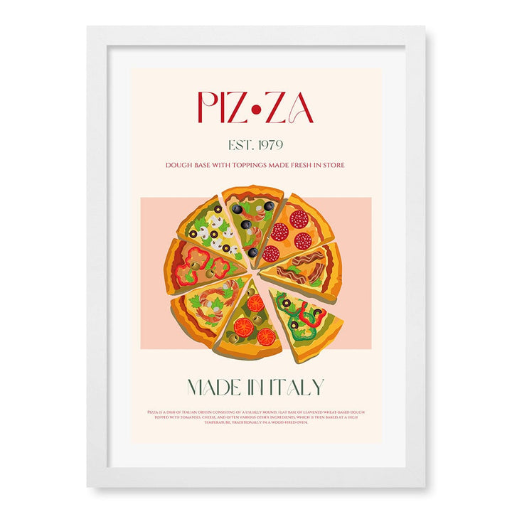 Slices Of Italy Wall Art Print A3 (29.7 x 42cm) / Matte White Frame / White Border from our Australian Made Wall Art collection by Profile Australia