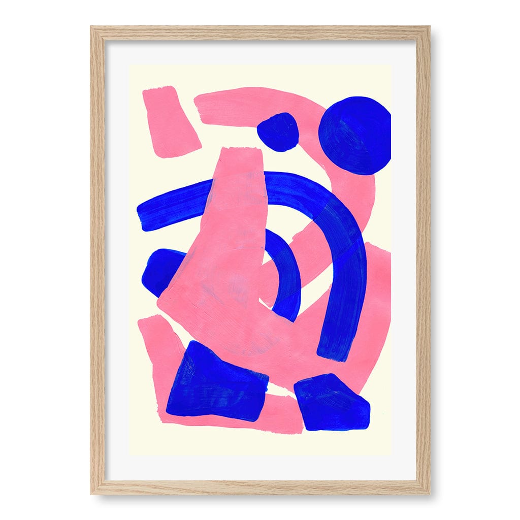 Sound Waves Abstract Wall Art Print by Ejaaz Haniff A4 (21 x 29.7cm) / Natural Oak Frame / White Border from our Australian Made Framed Wall Art, Prints & Posters collection by Profile Products (Australia) Pty Ltd