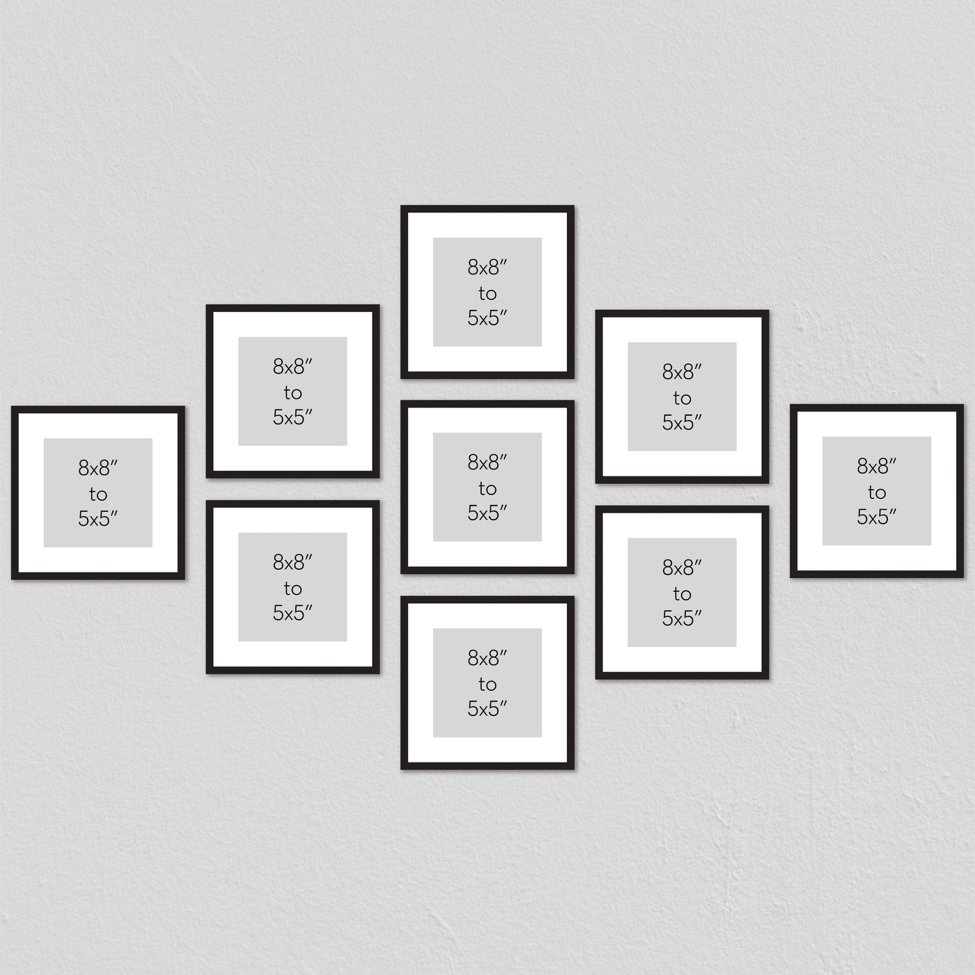 Studio Nova Gallery Photo Wall Square Frame Set (9 Piece) from our Studio Nova Gallery Photo Wall Frame Sets collection by Profile Products Australia