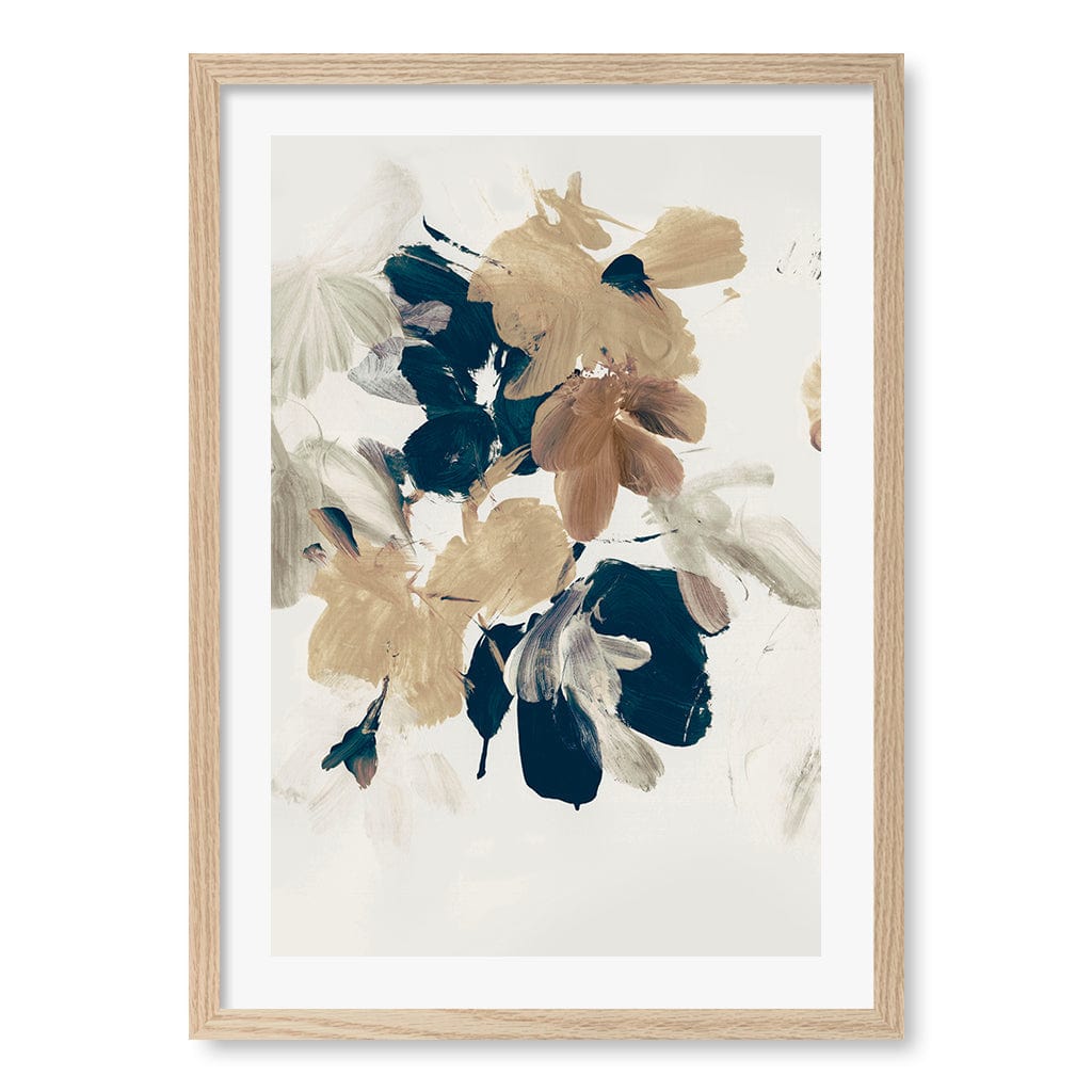Summer View No2 Abstract Wall Art Print A4 (21 x 29.7cm) / Natural Oak Frame / White Border from our Australian Made Framed Wall Art, Prints & Posters collection by Profile Products (Australia) Pty Ltd