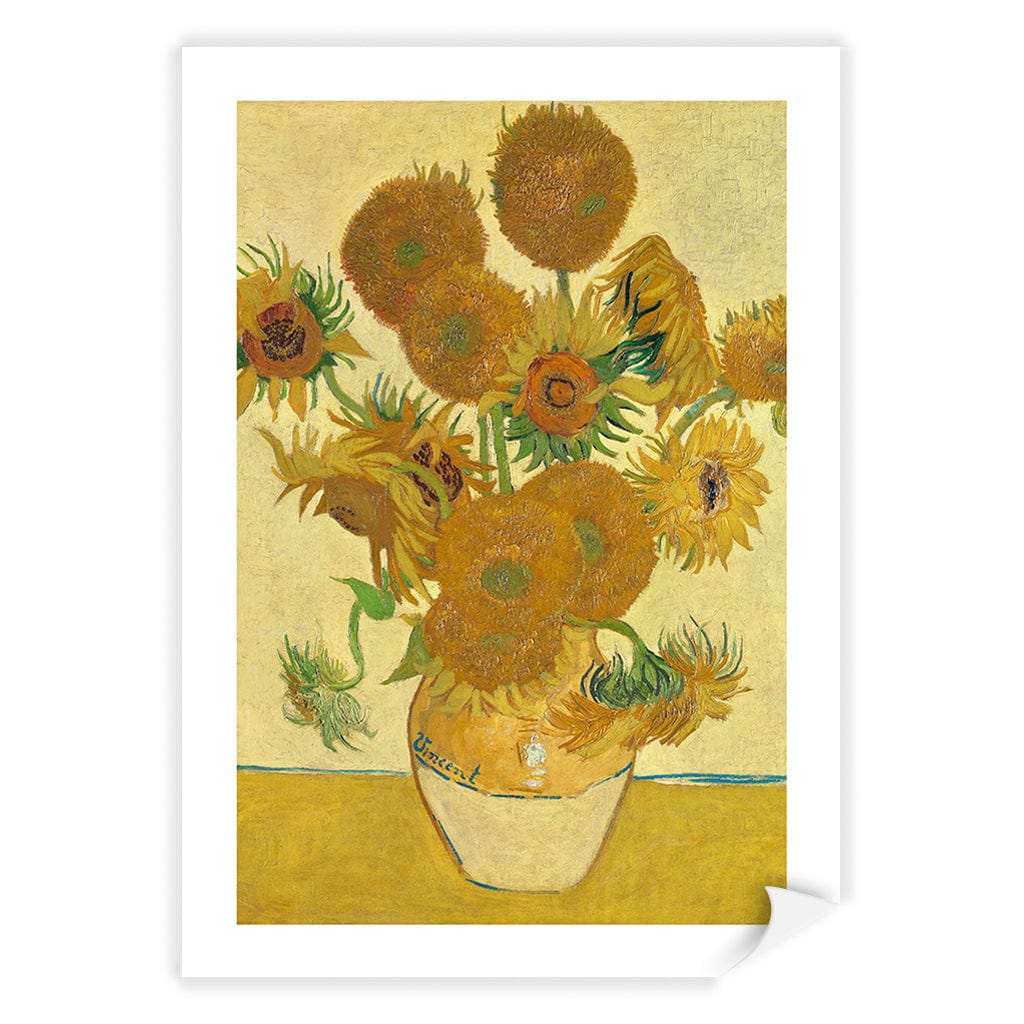 Sunflowers - Vincent van Gogh Art Print A4 (21 x 29.7cm) / Print Only / White Border from our Australian Made Framed Wall Art, Prints & Posters collection by Profile Products (Australia) Pty Ltd