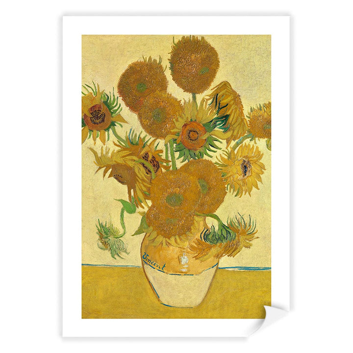 Sunflowers - Vincent van Gogh Art Print A4 (21 x 29.7cm) / Print Only / White Border from our Australian Made Framed Wall Art, Prints & Posters collection by Profile Products (Australia) Pty Ltd