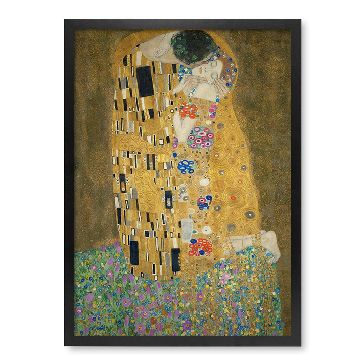 The Kiss - Gustav Klimt Art Print A4 (21 x 29.7cm) / Matte Black Frame / No Border from our Australian Made Framed Wall Art, Prints & Posters collection by Profile Products (Australia) Pty Ltd
