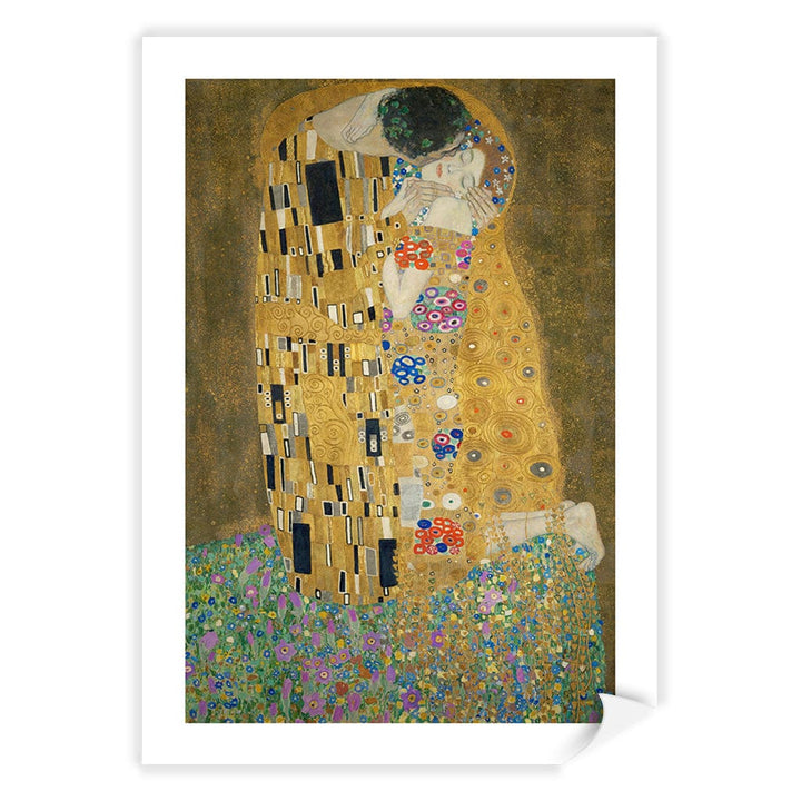 The Kiss - Gustav Klimt Art Print A4 (21 x 29.7cm) / Print Only / White Border from our Australian Made Framed Wall Art, Prints & Posters collection by Profile Products (Australia) Pty Ltd