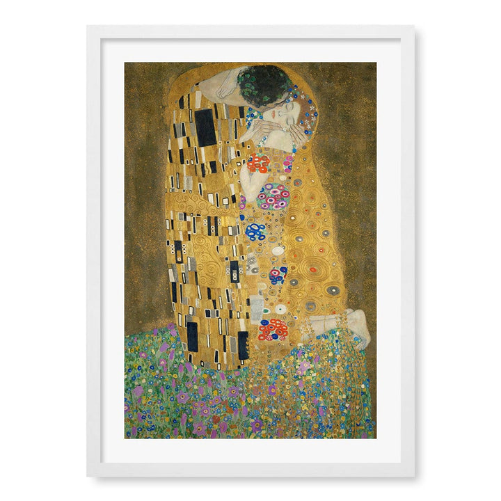 The Kiss Wall Art Print A2 (42 x 59.4cm) / Matte White Frame / White Border from our Australian Made Wall Art collection by Profile Australia